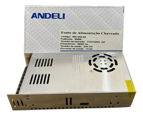 Fonte chaveada Andeli MS-350-24 350W