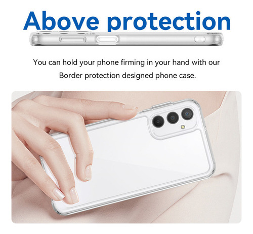 Funda For Samsung A23 A24 A33 A34 Silicona Transparente