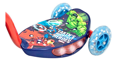 Scooter Apache 3 Ruedas Y Luces The Avengers Rojo Monopatin
