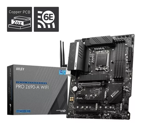 Motherboard Msi Pro Z690-a Wifi Intel Ddr5 S1700 12va Gen