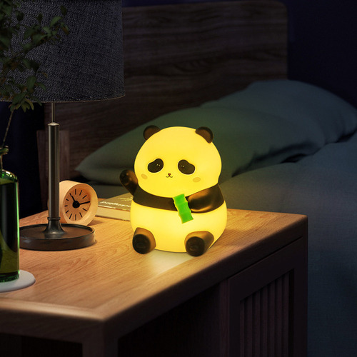 Y Lámpara De Gel De Sílice Cute Pandas Night Light Pat