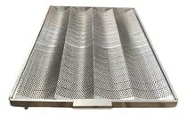 Comprar Assadeira 4 Ondas Pão Francês Canaletada 60x40x3 Aluminio