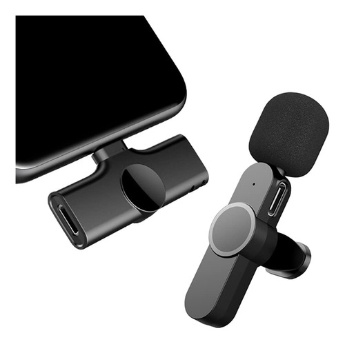 Micrófono Lavalier Para Android Tipo-c Inalámbrico Plug Play
