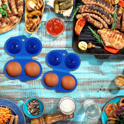 Caja De Almacenamiento De Huevos De Plástico Portátil, 4 Ban