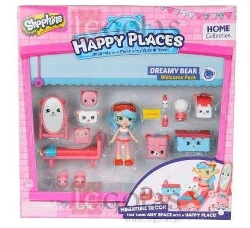 Happy Places Shopkins Pack Dreamy Bear Habitacion Y Muñeca 