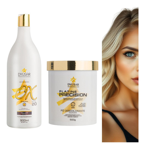 Kit Pó Platine Precision + Ox 20 Volumes Dyusar Cosméticos