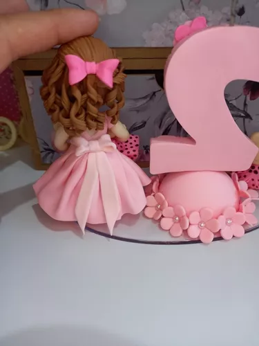 UNIDADE BOLO DE FRALDAS URSINHA PRINCESA ROSA COM TOPO DE BOLO INCLUSO -  Aluguel Festa em Londrina - Atelier Bibiella