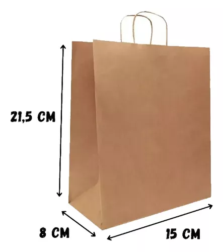 AZOWA Bolsas de regalo pequeñas de papel kraft con asas (5 x 3.1 x 8.2  pulgadas, naranja, 12 unidades)