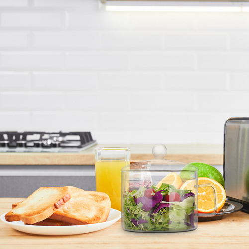 Cuenco De Vidrio Cubierto Con Sartenes De Cocina Transparent