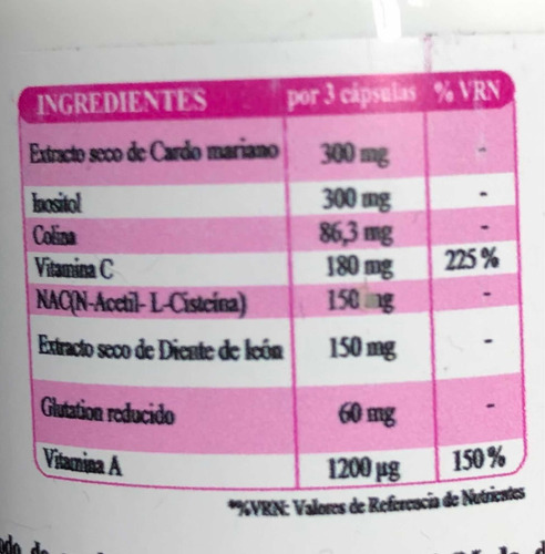 Imagen 2 de 2 de Silimarina Cardo Mariano Milk Thistle Touch Of Synergy 90 C.
