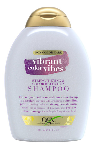 Champú Ogx Vibrant Color Vibes Para Cabello Teñido, 13 G