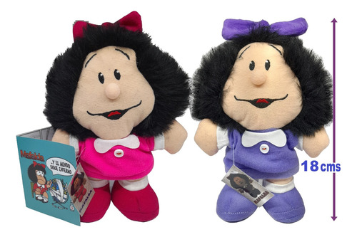 Duo Mafaldas De Peluche Pequeñas De 18 Cms