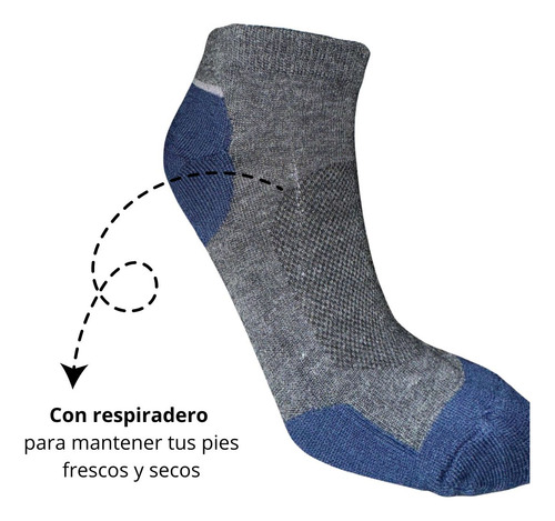 10 Pares De Calcetas Deportivas Con Rejilla Transpirable