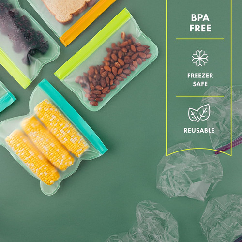 Bolsas Para Congelador Reutilizables Alimentos 10pzs