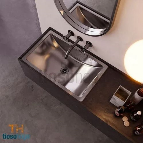 Bacha Baño Johnson Danna Simple Acero 60 Cm Inoxidable 304