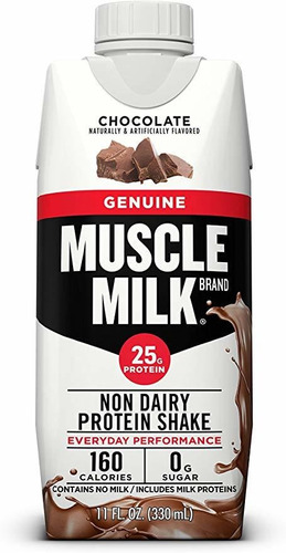 Muscle Milk Protein Shake Genuino, Chocolate, Proteína 25 G,