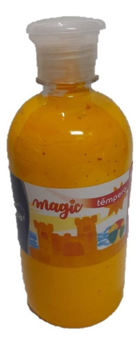 Tempera Pintura Albamagic Botella Pote 700ml Colores Jardin Color Amarillo