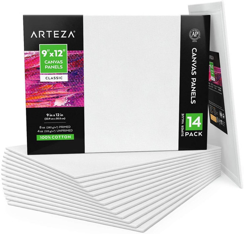 Arteza 9 x 12 panel De Lona, Algodon Economico (pack De 