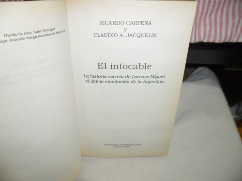 El Intocable- Ricardo Carpena Y Claudio A.jacquelin
