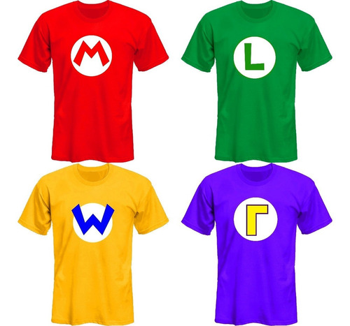 Remeras Super Mario Party Luigi Wario *mr Korneforos*