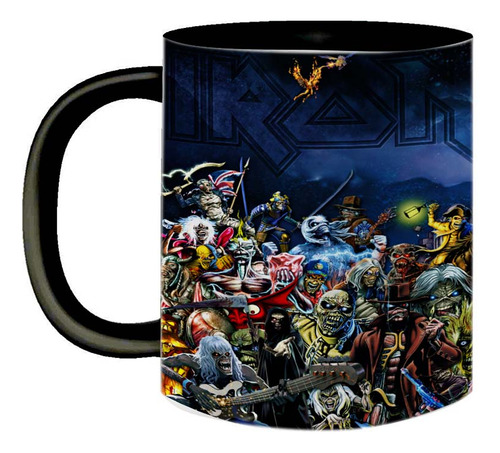 Caneca Eddie Iron Maiden Todas As Versões E Aparições 325ml