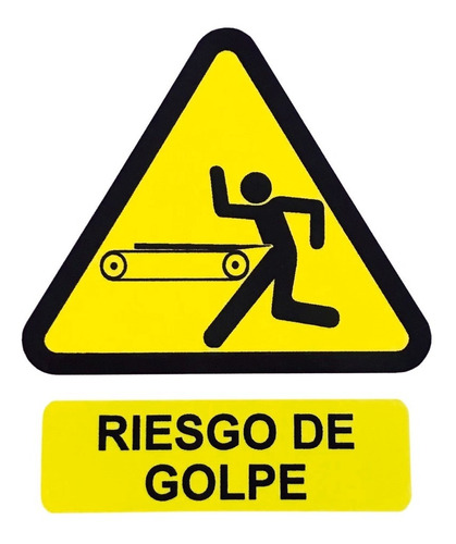 Calca Stickers De Vinil Riesgo De Golpe 20pzs 8x9.5 Cm 