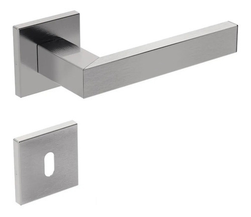 Fechadura Quadrada Inox Escovado 1610/ix60 55mm Interna Stam