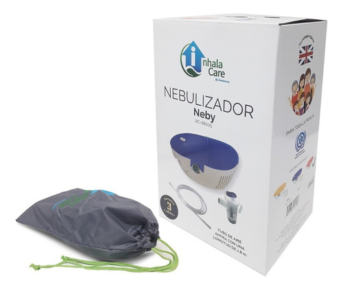 Nebulizador Nebcare Inhalacare Silencioso Con Accesorios Color Azul