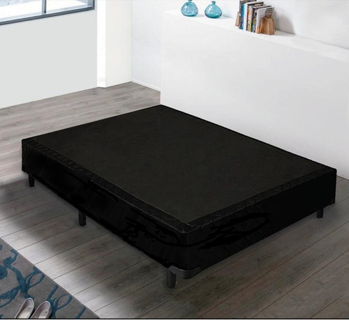 Imagen 3 de 7 de Base Sommier 2 Plazas 190 X 140 Tapizada En Ecocuero Cuotas