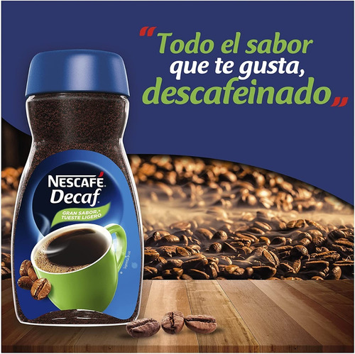 Imagen 4 de 5 de Café Soluble Nestlé Nescafé Decaf Sin Cafeína 300 G
