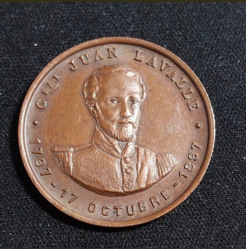 Medalla General Juan Lavalle 1797-1897 Cobre 30 Mm - 187