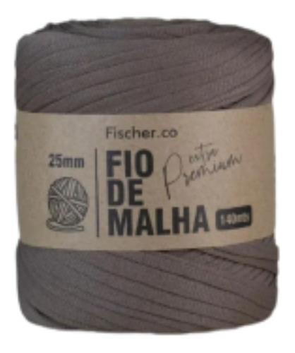 Fio De Malha Premium Cores Variadas Para Crochê 25mm 140m Cor Cappuccino