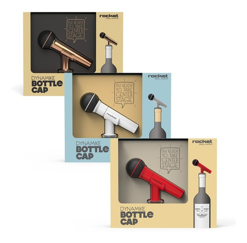 Imagen 5 de 5 de Tapón Para Botellas De Vino Forma De Micrófono (2 Piezas)