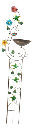 Baño De Pájaros Con Enrejado De Jardín, Soporte Colibrí