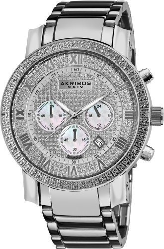 Reloj Akribos Xxiv Ak439ss Grandiose Diamond Chronograph