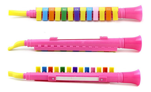 Imagen 2 de 6 de Flauta 13 Notas Clarinete Melodica Varios Colores Teclado