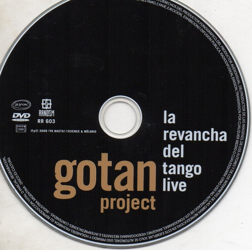 Dvd Gotan Project La Revancha Del Tango Live