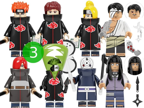 Set Figuras Naruto Anime Bloques Armable Shippuden Uzumaki 3