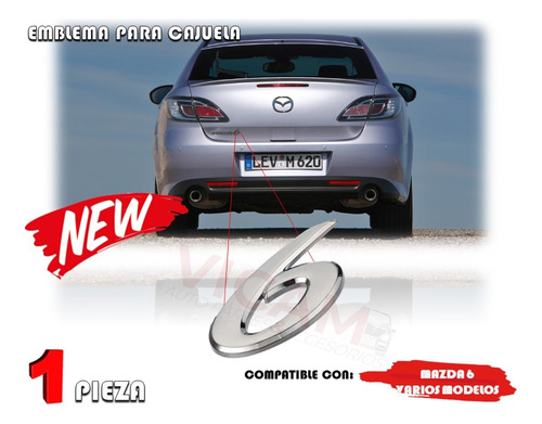 Emblema Numero Para Cajuela Mazda 6 Varios Modelos