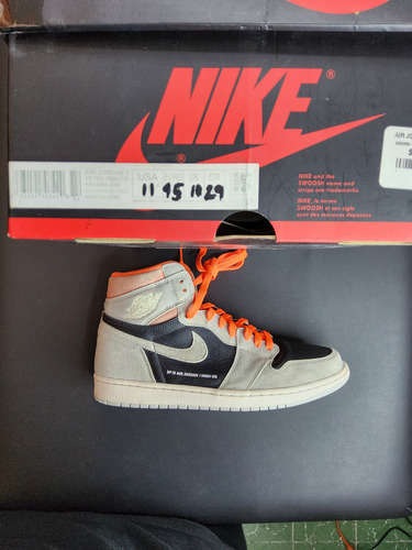 Tenis Nike Air Jordan 1 Hi Og Neutral Grey Hyper Crimson (Usado)