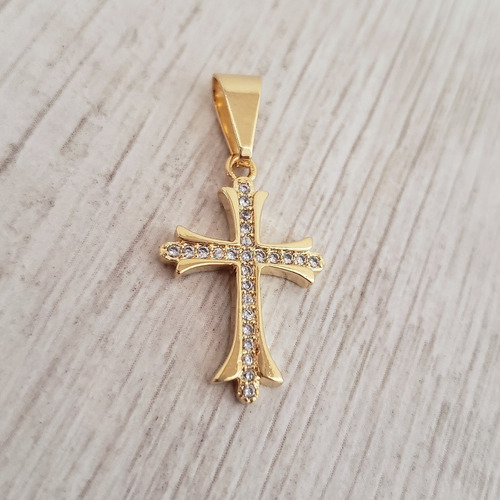 Dije Cruz Templarios Circonias_oro Laminado 18k