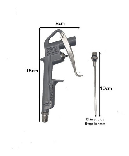 Imagen 2 de 9 de Pistola Konan P/ Sopletear Aire Compresor Pico Largo