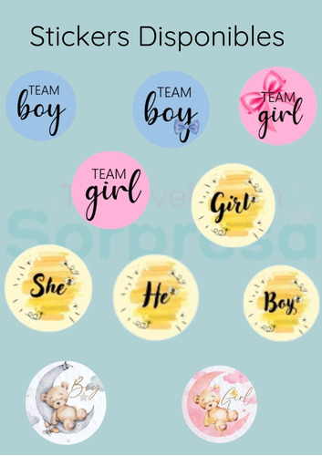 Stickers Para Revelaciones De Sexo 