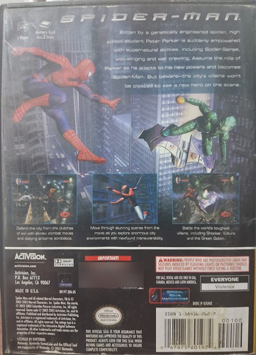 Spiderman Nintendo Gamecube - Players Choice (Usado)