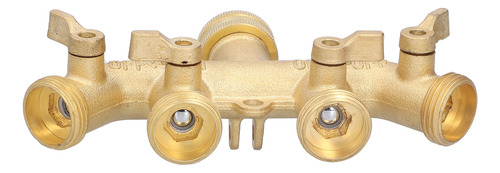 Adaptador De Grifo De Jardín De Latón De 4 Vías Con Divisor
