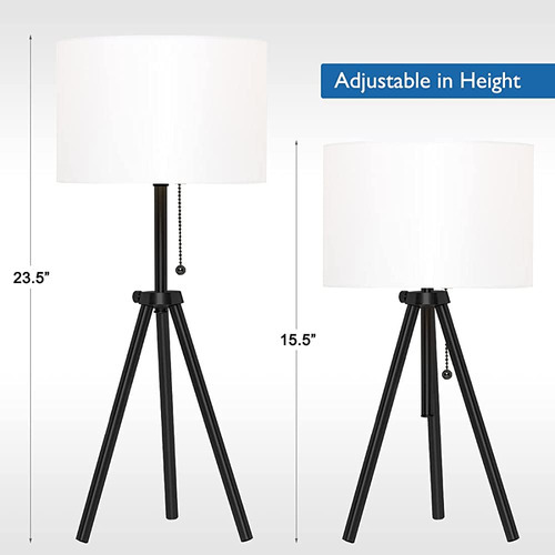 Lámpara De Mesa Con Trípode O'bright, Ajustable En Altura