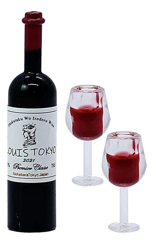 Xfw3 3 Tazas Para Botellas De Vino De Casa De Muñecas A
