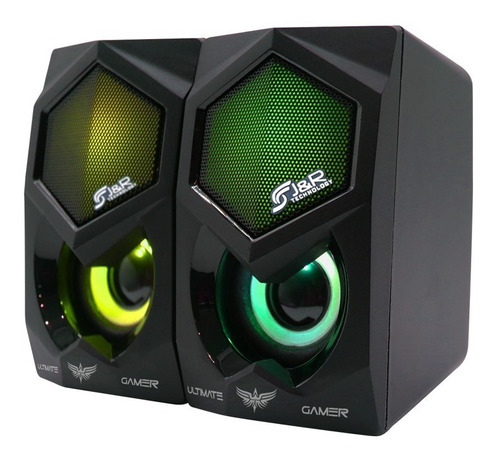 Parlantes Speakers 2.0 6w Jyr J5213 Usb 7 Colores Led