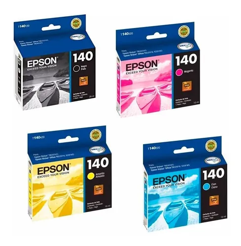 comprar Combo Cartucho Epson T140 Negro + 3 Colores Original