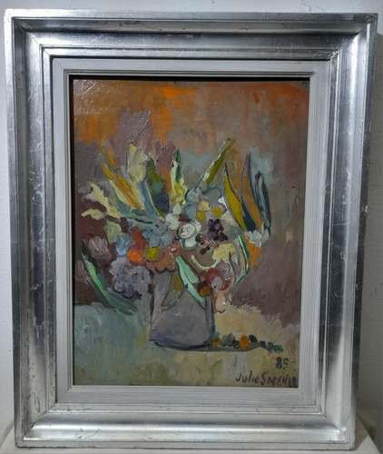 Cuadro De Julio Smener  Jarrón Con Flores  '85 57x42 L252